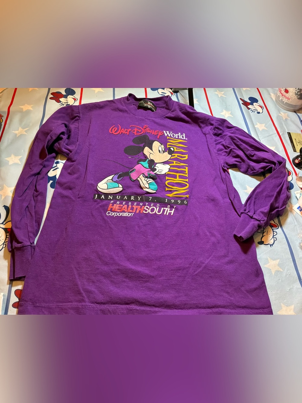 Vintage 1996 walt disney world marathon long sleeve unisex size large